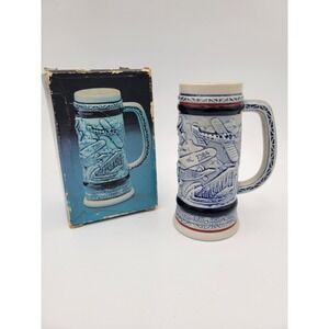Vintage Avon Flying Classics Ceramic Stein Mug In Original Box Made In Brazil